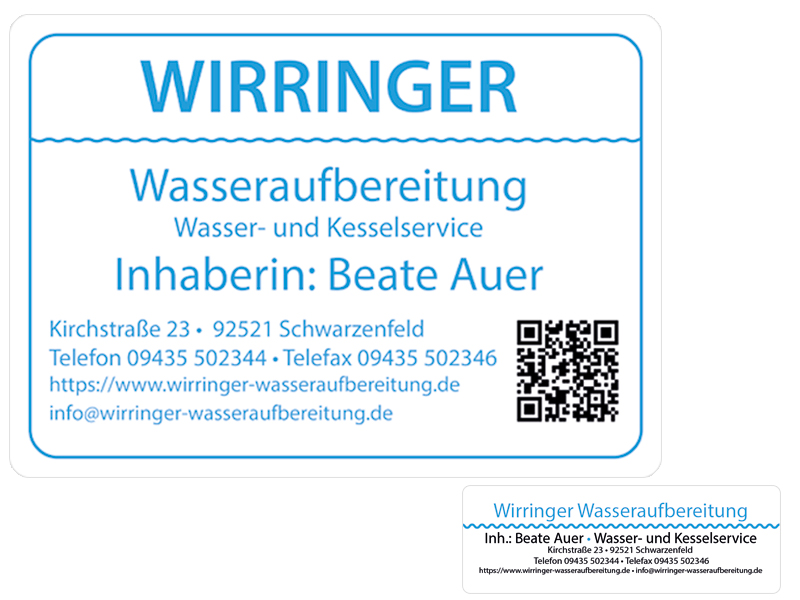 Printdesign Aufkleber Wirringer