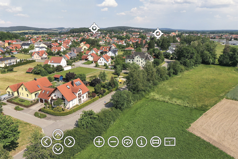 360° Panorama, virtueller Aussichtsturm